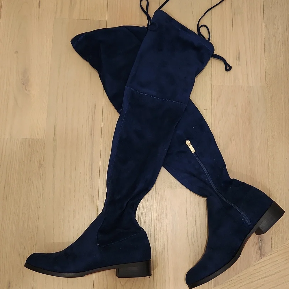 Catherine Malandrino Deep Blue Over-the-Knee Boots